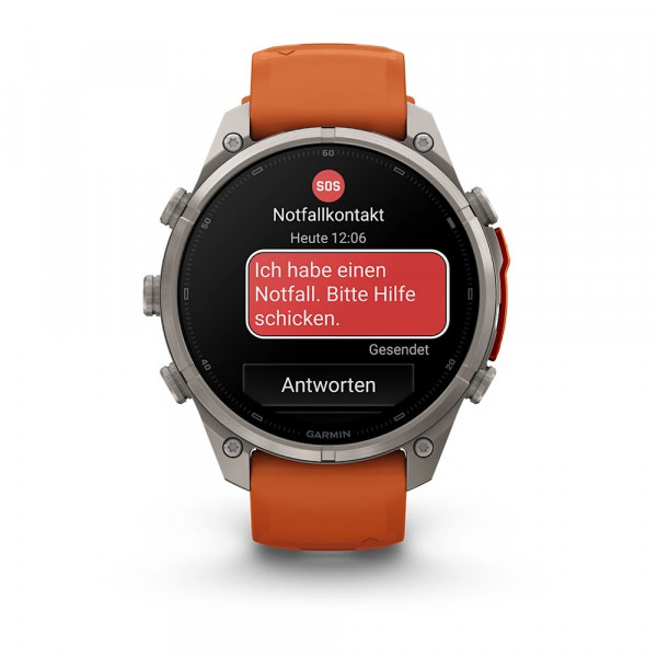 Garmin fēnix 9 Pro – inReach 47 mm Titan / Autumn Orange-Spark Orange