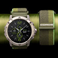 COROS VERTIX 2 Nylon Band Green 26 mm breit mit 26 mm Armbandanschluss - Nylon-Armband Grün