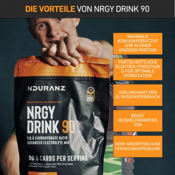 4ENDURANCE Nrgy Drink 90 Orange Getränkepulver 1200 g