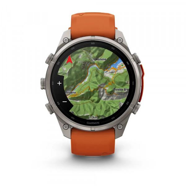 Garmin fēnix 9 Pro – inReach 47 mm Titan / Autumn Orange-Spark Orange