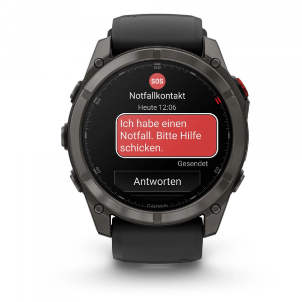 Garmin Fenix 8 Pro AMOLED Schwarz/Titan Carbongrau DLC Titan - 51 mm