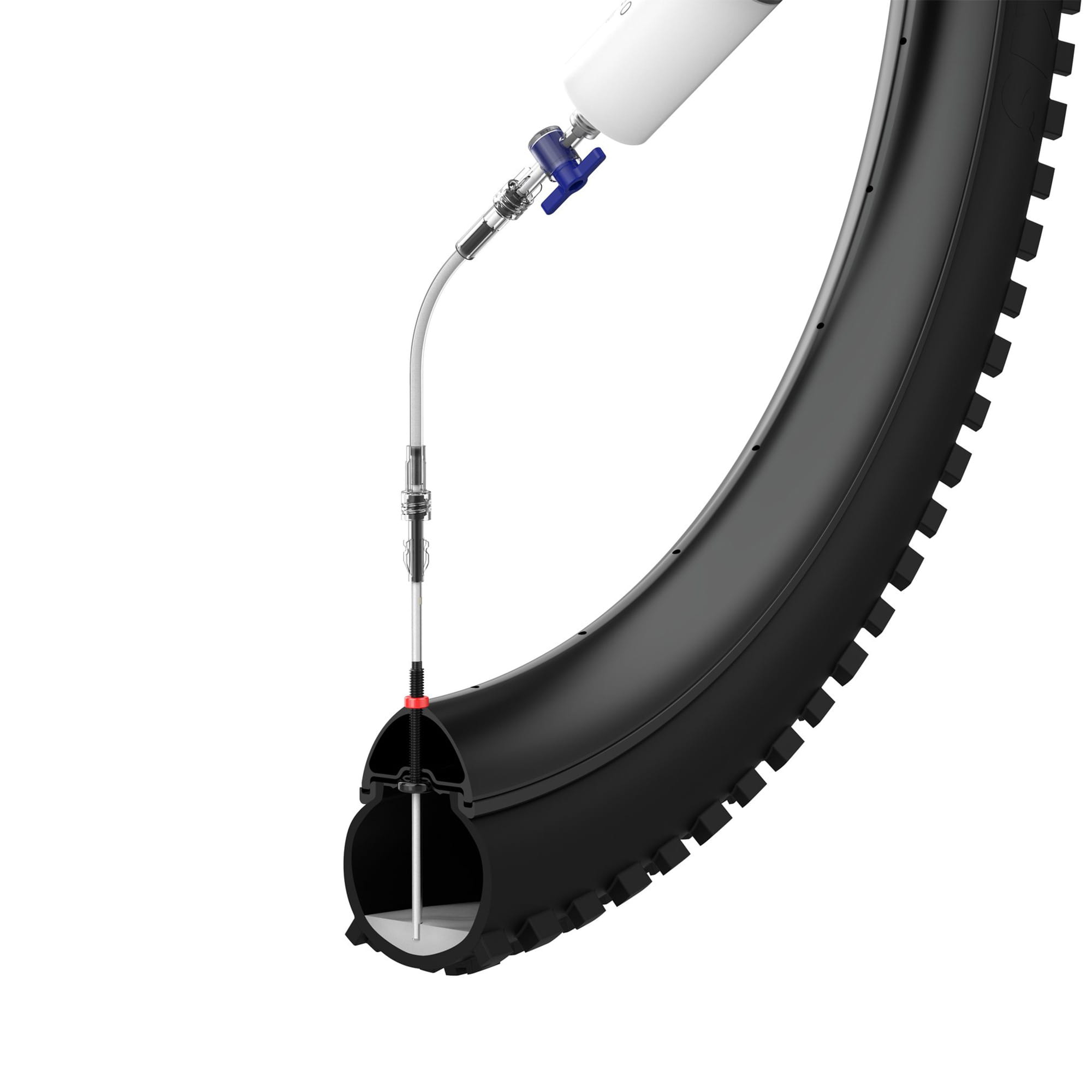 KOM Cycling Tubeless Injector (Einfüllhilfe für Dichtmilch), Tubeless-Zubehör, Reifen, Komponenten
