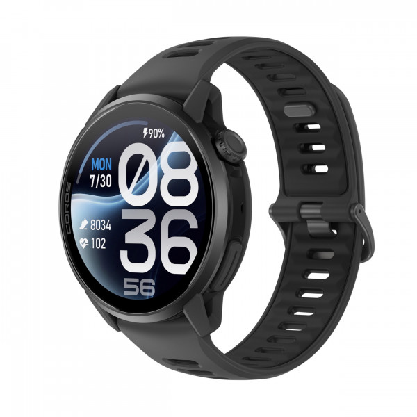 COROS PACE 4 Pro GPS-Multisportuhr mit Silikonarmband - Schwarz