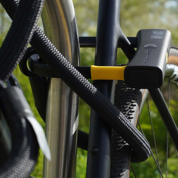 tex-lock eyelet inkl. D-lock Fahrradschloss - Onyx Black