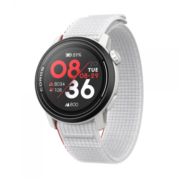 COROS PACE 4 GPS-Sportuhr mit Nylon-Armband - White (Weiß)