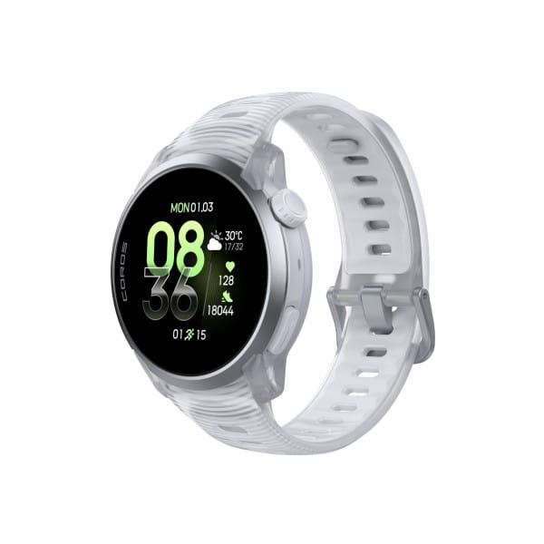 COROS PACE 4 GPS-Sportuhr Premiumversion mit Aluminiumgehäuse & Silikonband - Cloud White