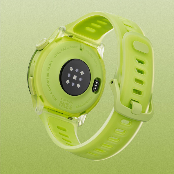 COROS PACE 4 GPS-Sportuhr Premiumversion mit Aluminiumgehäuse & Silikon-Armband - Neon Yellow
