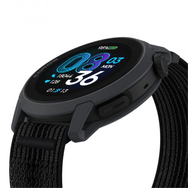 COROS PACE 4 GPS-Sportuhr mit Nylon-Armband - Black (Schwarz)