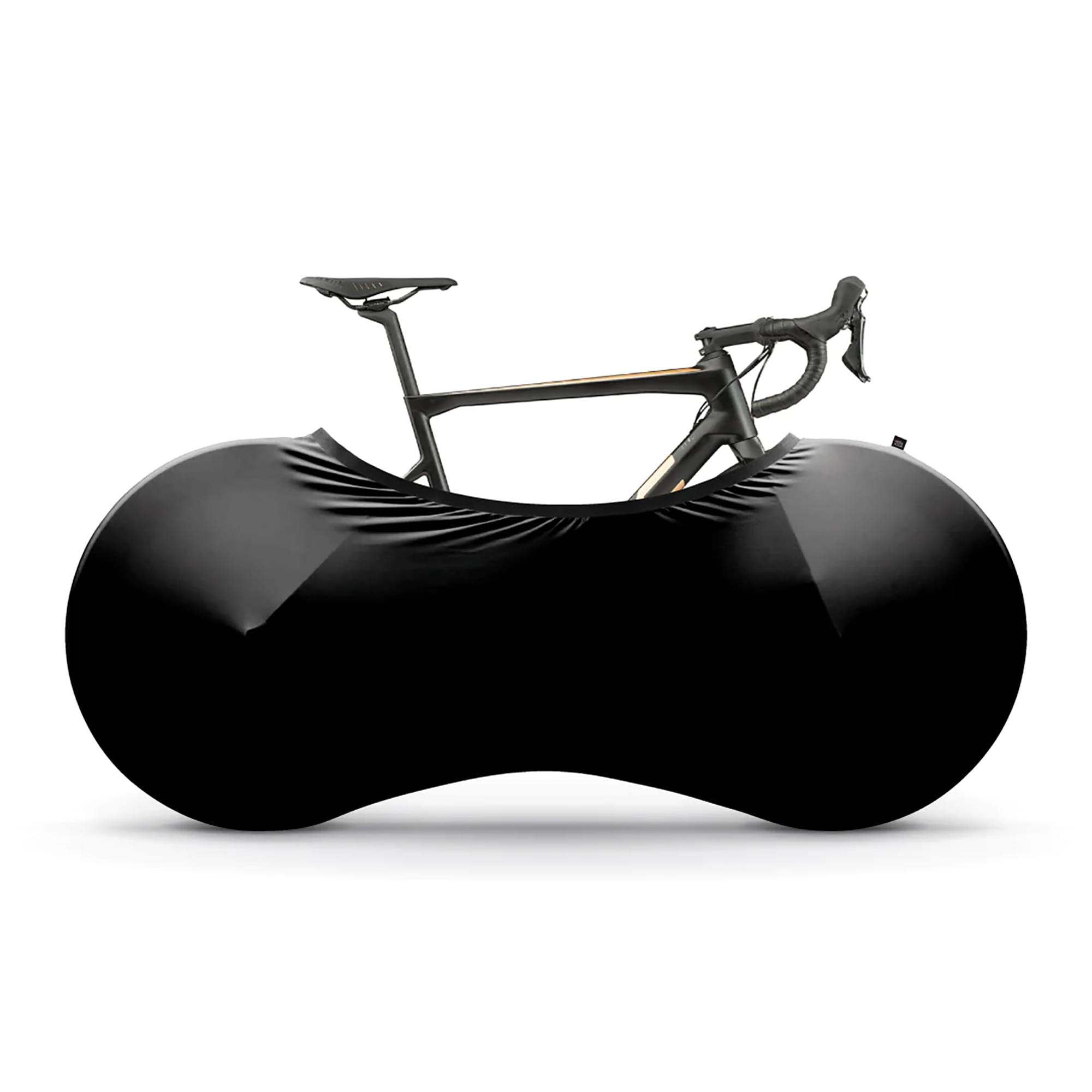 VELOSOCK Indoor-Fahrradüberzug One-Size für Erwachsenenräder - Deep Black  (Schwarz), Rahmenschutz, Fahrradtransport, Zubehör