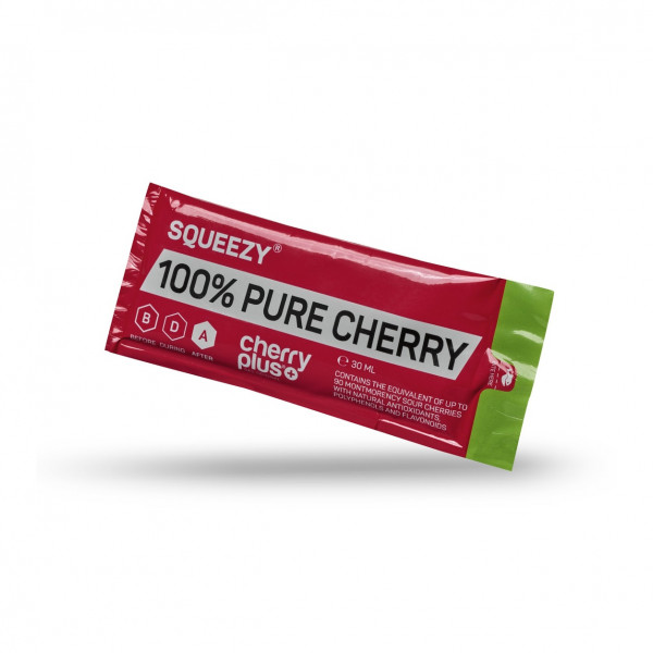 SQUEEZY 100% Pure Cherry Montmorency-Sauerkirschsaft-Konzentrat, 30 ml Sachet