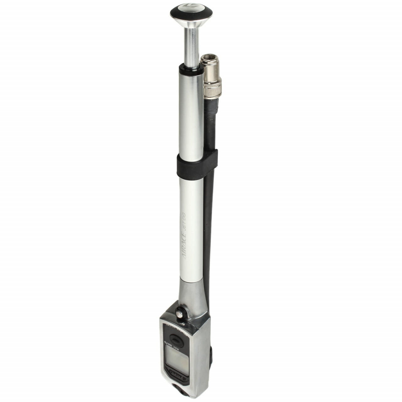 Airace Jet DG Alu-Dämpferpumpe Digital, bis 21 Bar (300 PSI), z.B. für RockShox Federgabeln AS-05