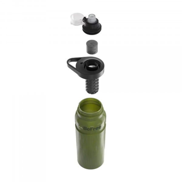 Katadyn BeFree AC Bottle 0.7L - Green Trinkflasche mit Membran-/Aktivkohlefilter