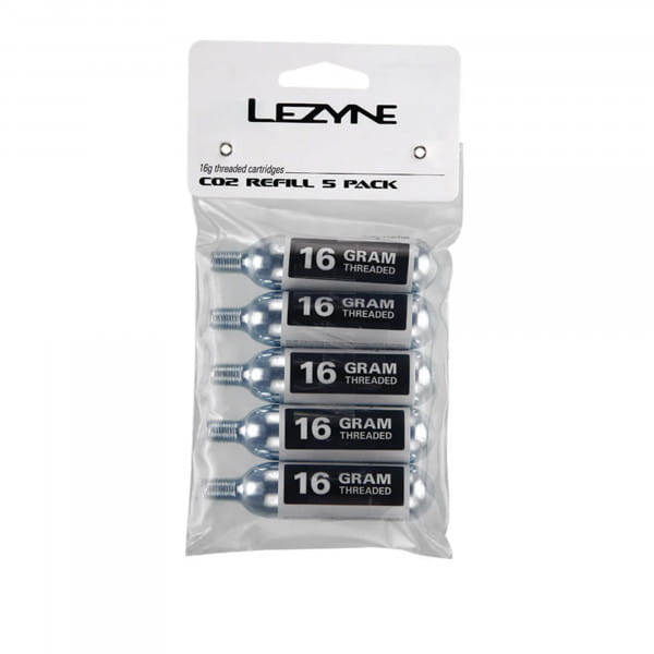 Lezyne CO2-Kartuschen 5er-Pack - 16g