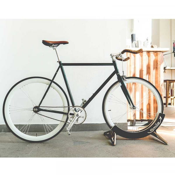 Smile Fahrradständer aus Holz, universell für Rennrad bis MTB - Rot