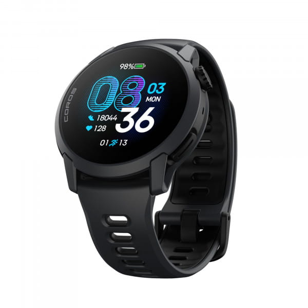 COROS PACE 4 GPS-Sportuhr mit Silikon-Armband - Black (Schwarz)