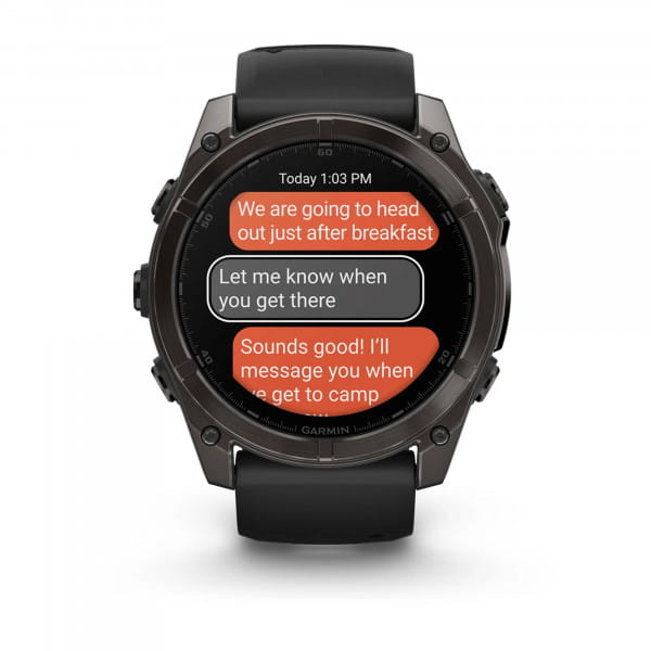 [REFURBISHED] Garmin Fenix 8 AMOLED Titan DLC Schwarz/Carbongrau 51 mm