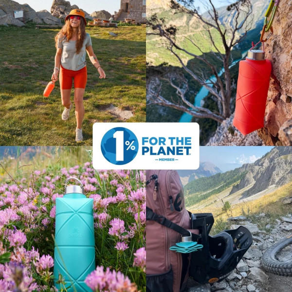 DiFOLD Origami Bottle V2 - Faltbare Trinkflasche 750 ml - Coral Orange (Korallenorange)