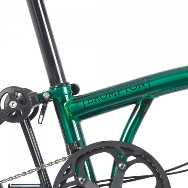Brompton P Line Urban - Stahl-Rahmen mit Titan-Hinterbau & -Gabel und M-Type-Lenker - Emerald Lacqu