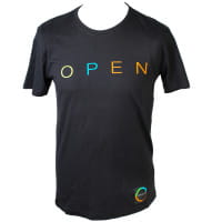 OPEN T-Shirt Black mit OPEN-Logos - Schwarz