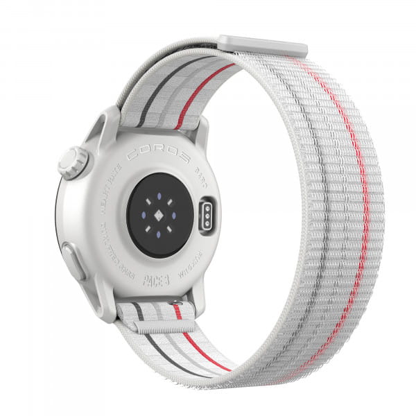 COROS PACE 3 GPS-Sportuhr Weiß mit Nylon-Armband