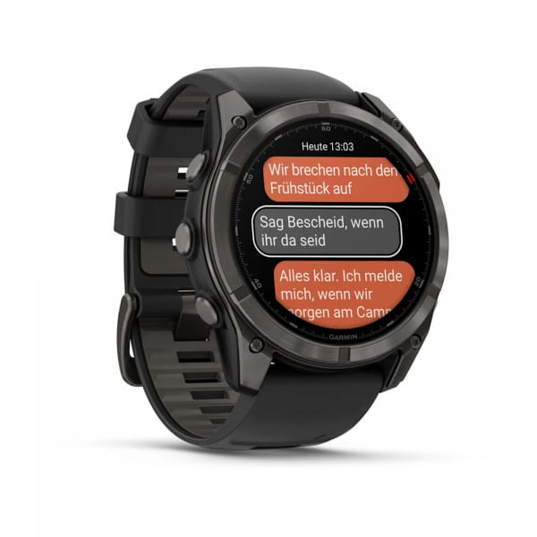 Garmin Fenix 8 Pro AMOLED Schwarz/Titan Carbongrau DLC Titan - 51 mm