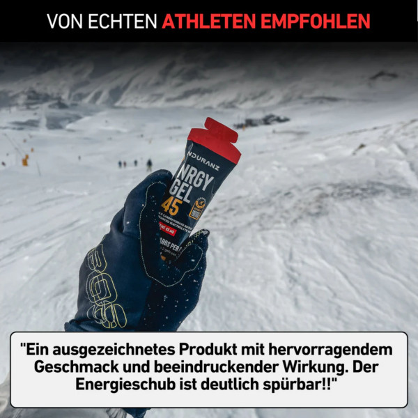 4ENDURANCE Nrgy Gel 45 Box Coffee-Cherry - Energy-Gel mit 130 mg Koffein (16 x 75 g)