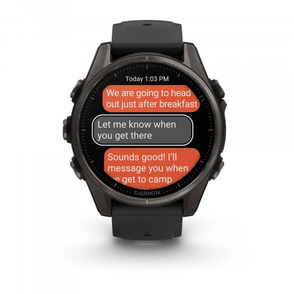 Garmin Fenix 8 AMOLED Titan DLC Schwarz/Carbongrau 43 mm