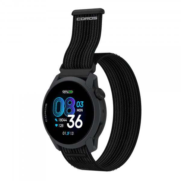 COROS PACE 4 GPS-Sportuhr mit Nylon-Armband - Black (Schwarz)