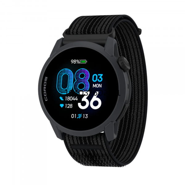 COROS PACE 4 GPS-Sportuhr mit Nylon-Armband - Black (Schwarz)