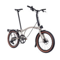 Brompton G Line mit Schutzblechen und Rack - Traildust White Gr. M