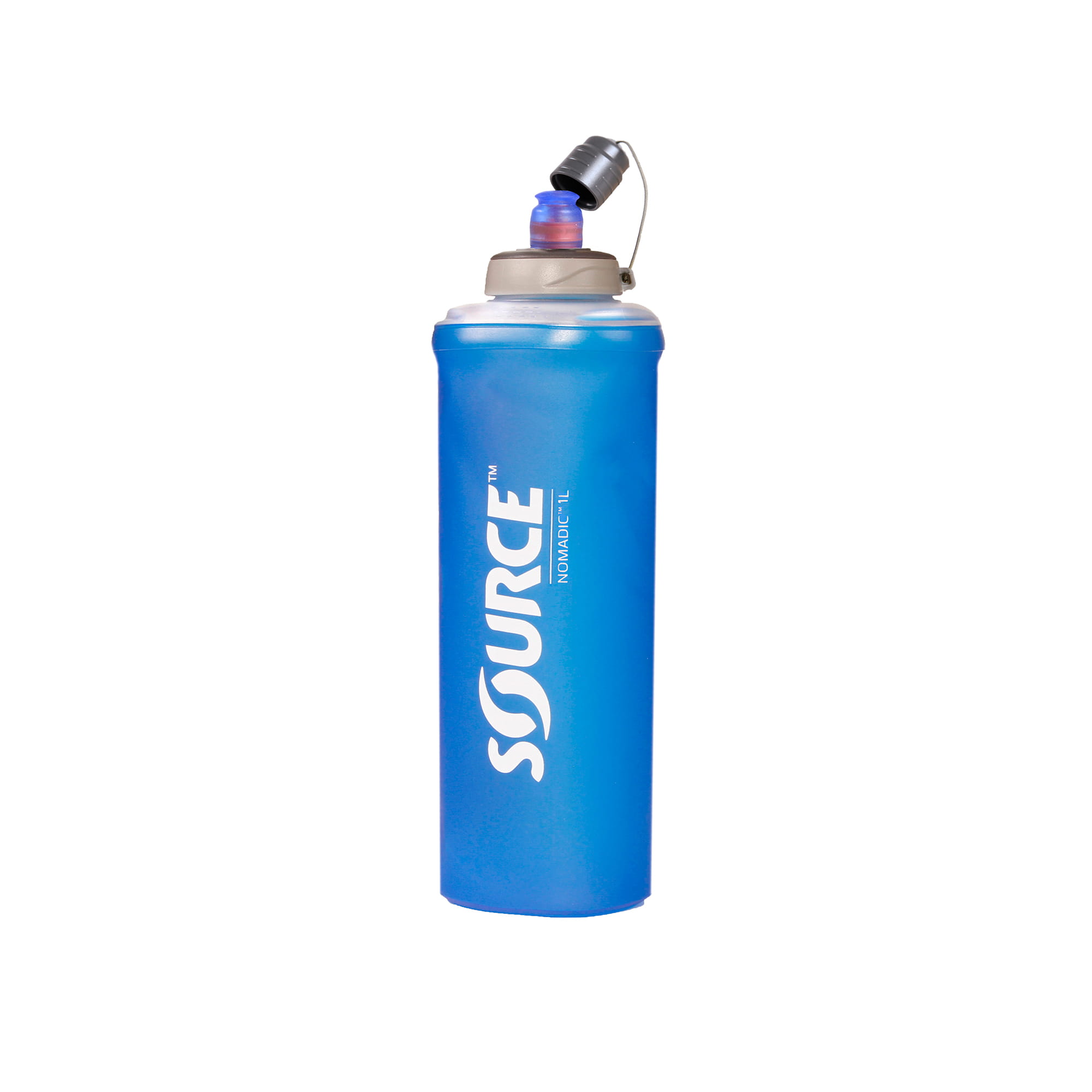 SOURCE Nomadic faltbare Trinkflasche ohne PVC und BPA - 1 L, Blau, Trinkflaschen, Trinkflaschen & Trinksysteme, Zubehör