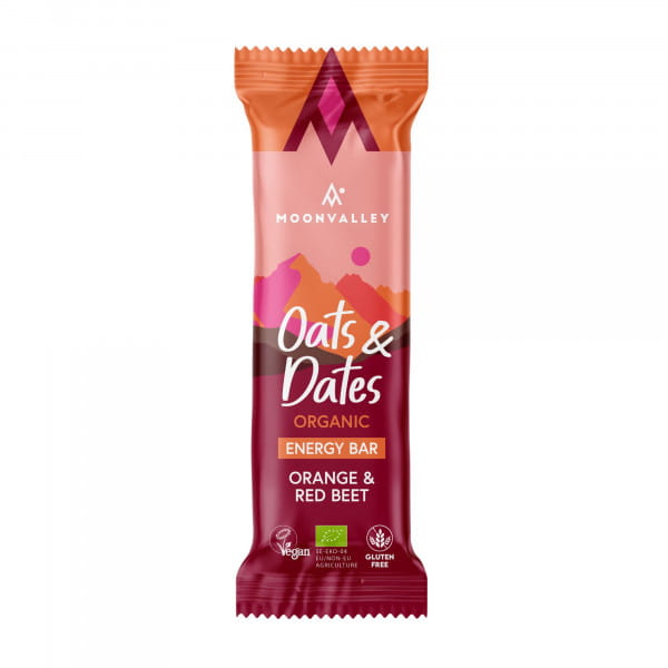Moonvalley Organic Oats & Dates Bar - Orange & Red Beet Box (12 x 50 g)