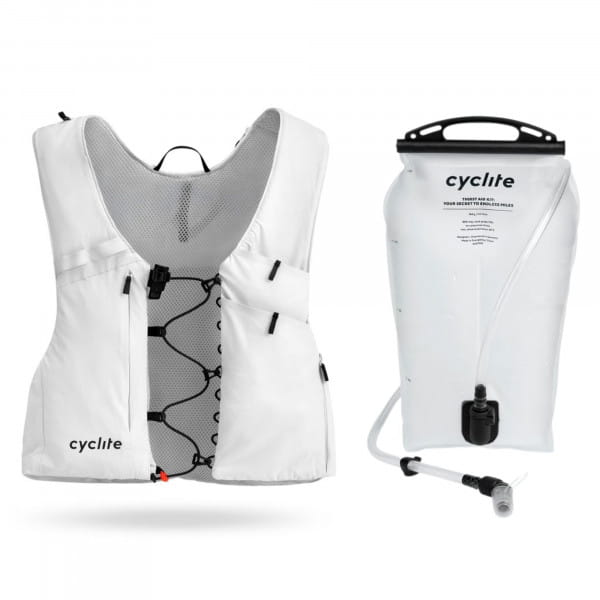 [REFURBISHED] CYCLITE Hydration Vest / 01 (M/L) Set mit 2 Liter Trinkblase - Light Grey (2026)