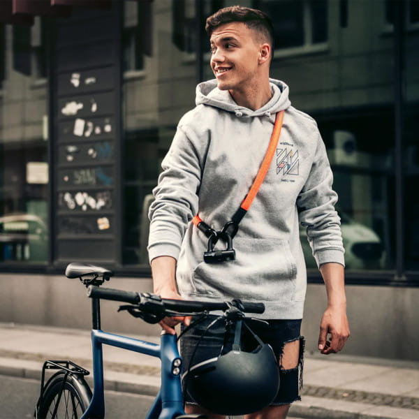 tex-lock eyelet inkl. U/X-lock Fahrradschloss - Acid Orange