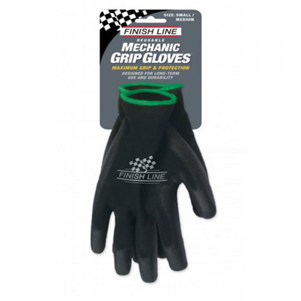 Finish Line Mechanic Grip Gloves Mechaniker-Handschuhe Gr. S/ M - Black (Schwarz)
