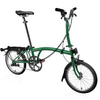 [REFURBISHED] Brompton C Line Explore mit Teleskop-Sattelstütze und Rack - British Racing Green