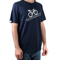 Enjoyyourbike Arschrakete Freizeitshirt aus Bio-Baumwolle - Dunkelblau, Männer