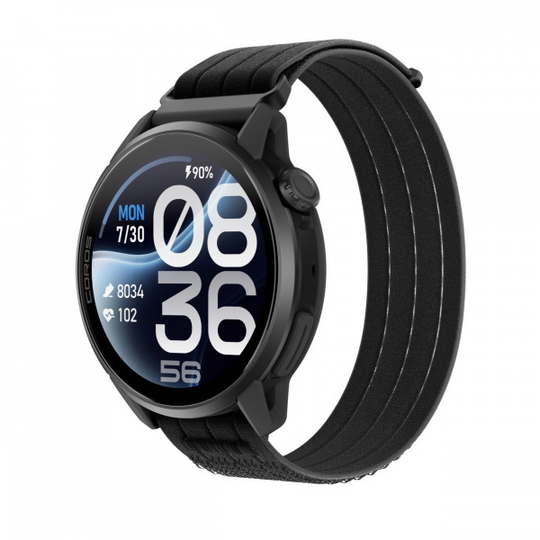 COROS PACE 4 Pro GPS-Multisportuhr mit Nylonarmband - Schwarz