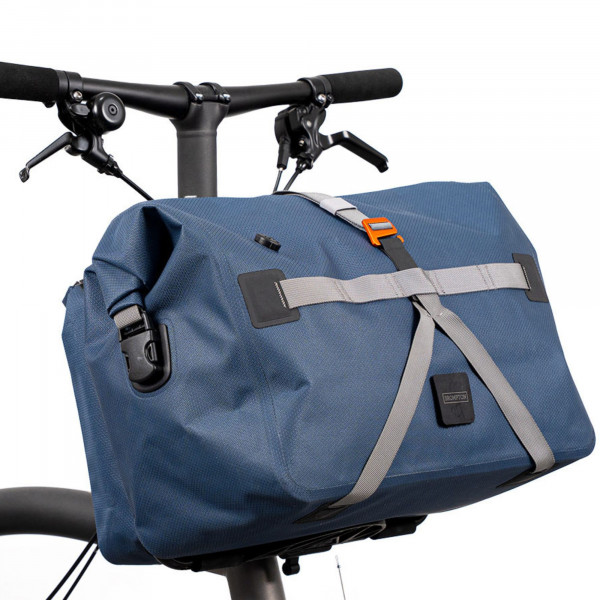 Brompton Borough WP Roll-Top Large Tasche mit Lenkerbefestigung - Navy/Grey - 23 Liter