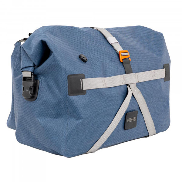 Brompton Borough WP Roll-Top Large Tasche mit Lenkerbefestigung - Navy/Grey - 23 Liter