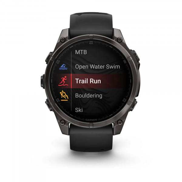 Garmin Fenix 8 AMOLED Titan DLC Schwarz/Carbongrau 47 mm