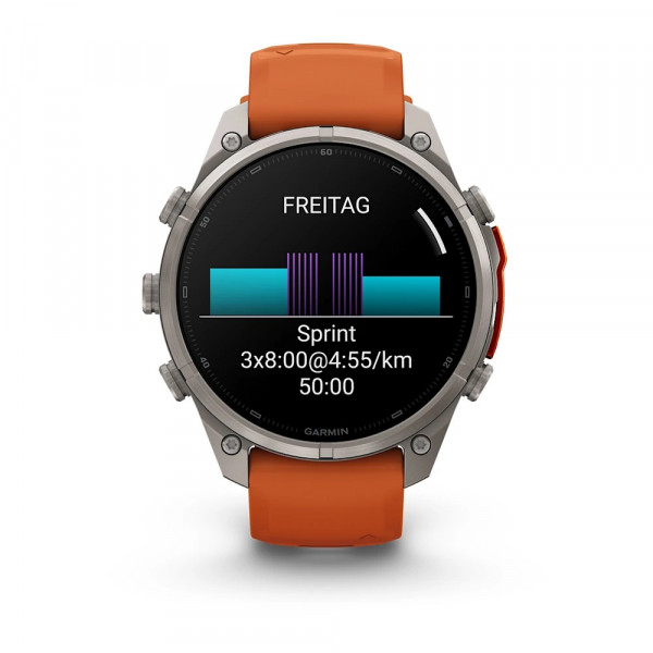 Garmin fēnix 9 Pro – inReach 47 mm Titan / Autumn Orange-Spark Orange
