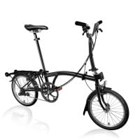 Brompton C Line 4-Speed mit Teleskop-Sattelstütze und Rack - Schwarz
