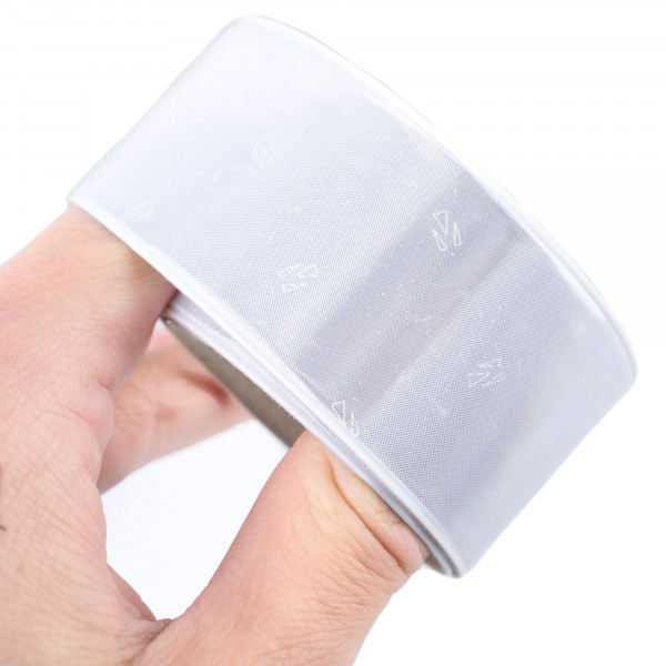 Bookman Snap Band Reflectors White reflektierendes Snap-Armband (Weiß)