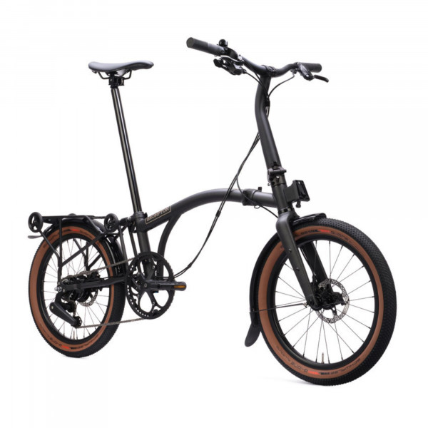 Brompton G Line mit Schutzblechen und Rack - Space Black