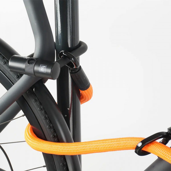 tex-lock eyelet inkl. U/X-lock Fahrradschloss - Acid Orange
