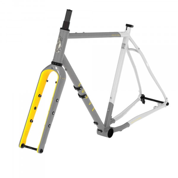 Curve Cycling Kevin of Steel 4 Rahmenset Industrial Custard (Grey)