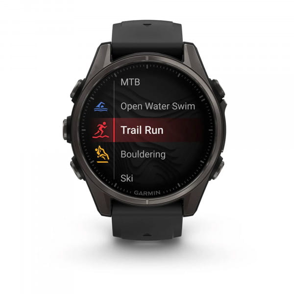 Garmin Fenix 8 AMOLED Titan DLC Schwarz/Carbongrau 43 mm