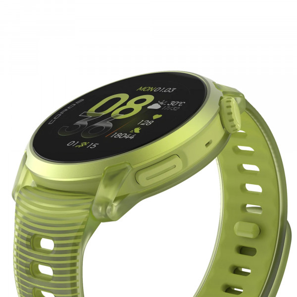 COROS PACE 4 GPS-Sportuhr Premiumversion mit Aluminiumgehäuse & Silikon-Armband - Neon Yellow