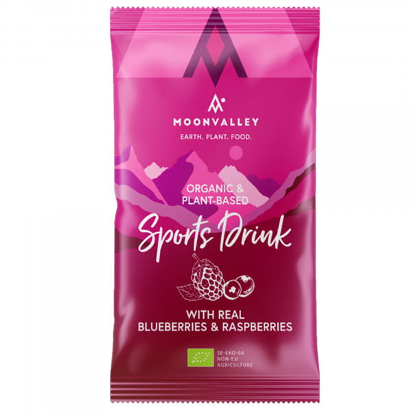 Moonvalley Organic Sports Drink Blueberry & Raspberry - Getränkepulver Blaubeere & Himbeere (12 x 45